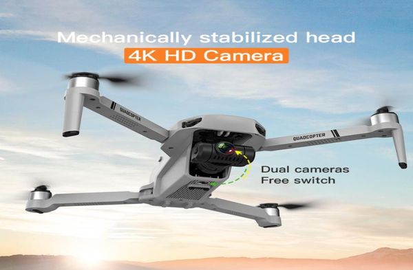 KF102 PTZ 4K 5G WiFi Electric Camera GPS Drone RC Aeronaves 4K HD Drones de lente dupla Drones em tempo real FPV Drones Câmeras Fold7513429