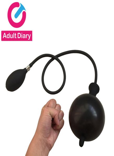 Diário adulto Diário Inflável Butt Plug Dilatador anal expansível inflado Anal Dildo Anal Dildo Pumply Bump Toy para homens Mulher gay Y14048807