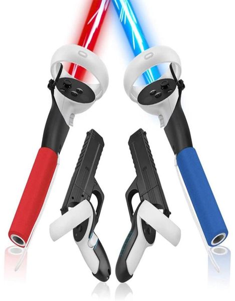 Dual Hands Dual Handles Grip di estensione per Oculus Quest 2 Sports Shooter Beat Accessori per cannoni da gioco soprannaturale Supernatural Game 42364068546897