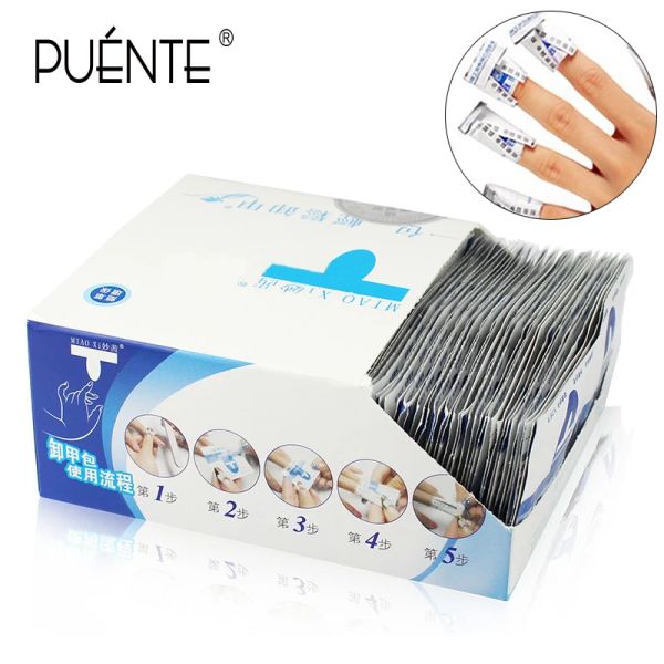 Removedor 200pcs/caixa de gel Polonês Removedor de lenços molhados Pontos de papel Removedor de gel prego envolve