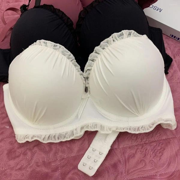 Bras Acjk Indebita addensata con bordo auricolare in legno e chiusura ad anello in acciaio reggiseno posteriore regolabile supporto superiore