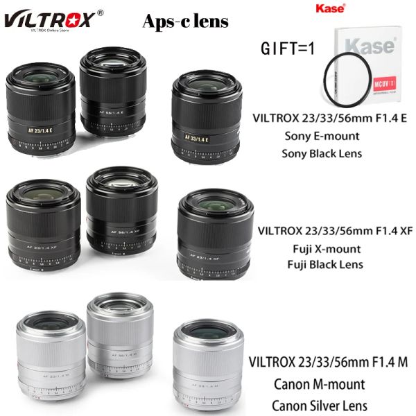 Accessori Viltrox 23mm 33mm 56mm F1.4 E Lens Focus Auto Apertura APSC LENS AF per Canon EFM Mount Fuji XF Sony E LENS