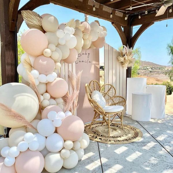 Decoração de festa balão guirlanda arco kit kit de casamento confete de látex balões de gênero revelam decorações de chá de bebê batismo