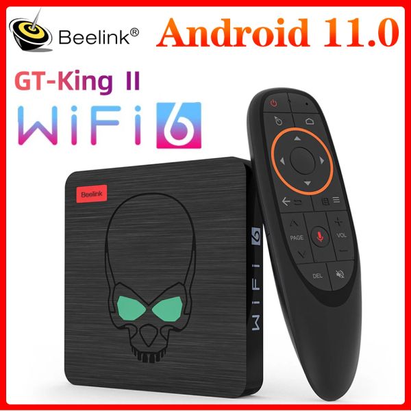 Box Beelink GT King II Wifi 6 TV Box Android 11.0 Amlogic A311d2 Octa Core LPDDR4 8GB 64 GB Supporto 4K 60fps BT5.0 1000M USB3.0 Media