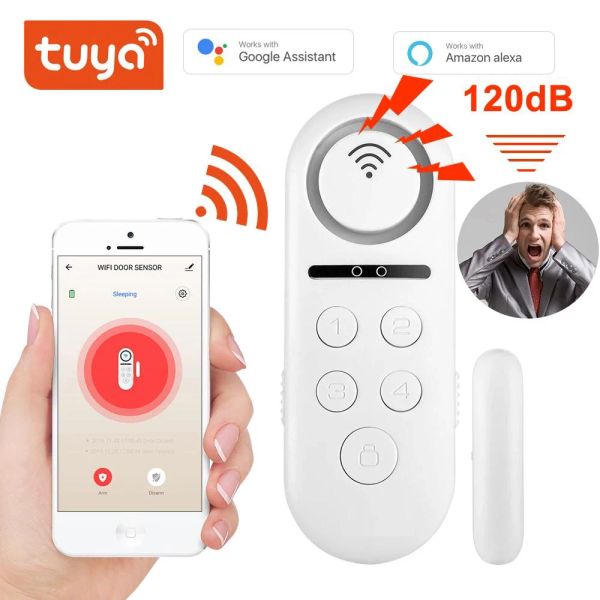 Proteção de segurança do detector Smart Home Tuya Alarm Motion Sensor Buildin Buzzle Buzzle Wireless Janela magnética Detector