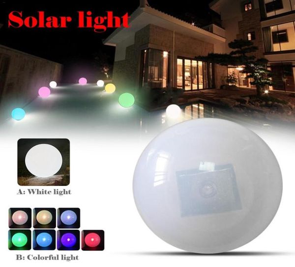 Luce a sfera a LED ricaricabile Light Globe Solar Light Global Outdoor impermeabile colorato colorato RGB Piscina a barre da barra da barra lampada2457474