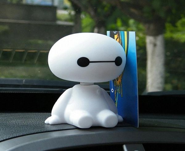 10pcslot Shaking Head Robot Doll Car ornamento