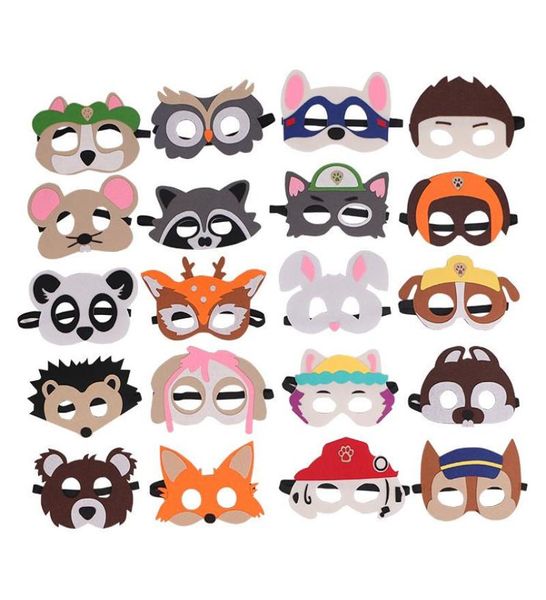 Children039s Máscara de desenho animado Máscaras de feltro Máscaras de Natal Personalizável Party Birthday Party 9 Styles Ship 50pcs3477303