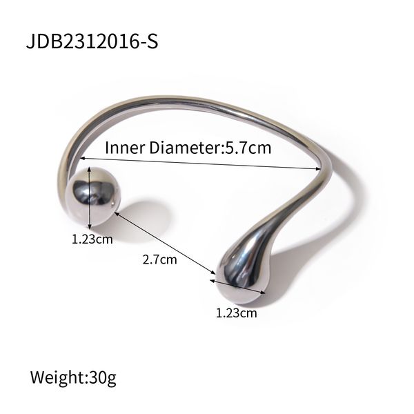 Gold-plated Stainless Steel Asymmetrical Opening Bracelet for Women Trendy and Versatile Jewelry Factory Wholesale_voghion.com