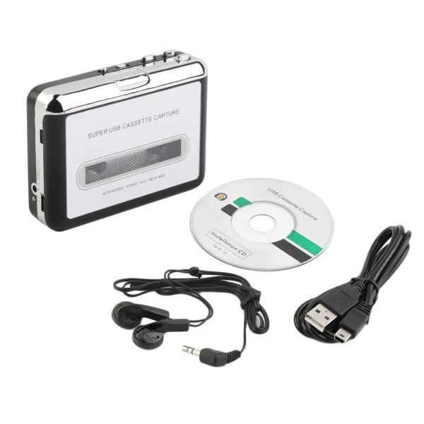 Player USB Cassette Capture Player Tape su PC Super portatile USB Cassettetomp3 Converter Capture Audio Music Player