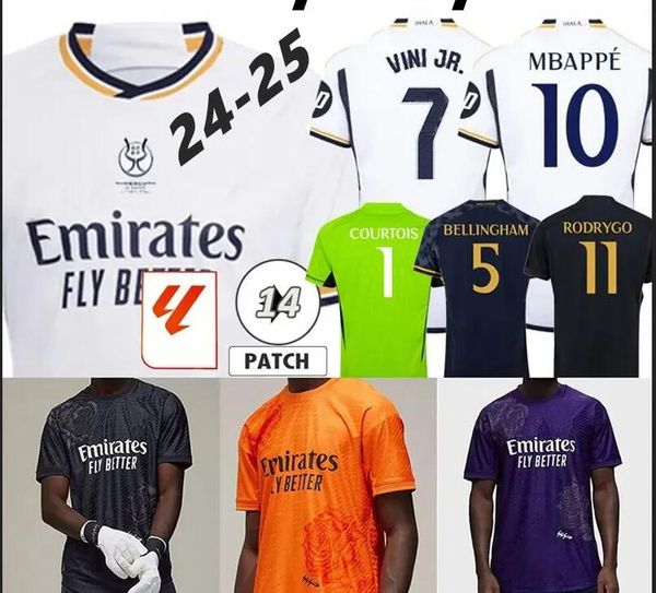 5 Bellingham Kroos Mbappe индивидуальная 23-24 Тайские качественные футбольные майки Custom Kingcaps Sports Jerseys Вини-младший.