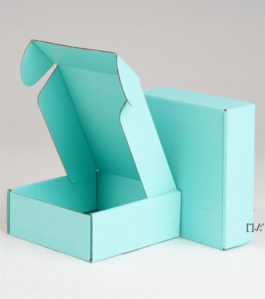 Scatole di carta ondulata confezione regalo colorato imballaggio pieghevole pacchetti quadrati imballaggio scatola di cartone da cartone 15155cm RRA111517342231