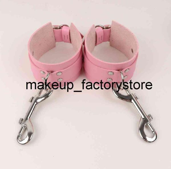 Массаж BDSM с ограничениями эротические эротические кожаные розовые наручники рабство фетиш -фэнтезийные секс -игрушки для женщин пары играют флиртовые магазин1860620