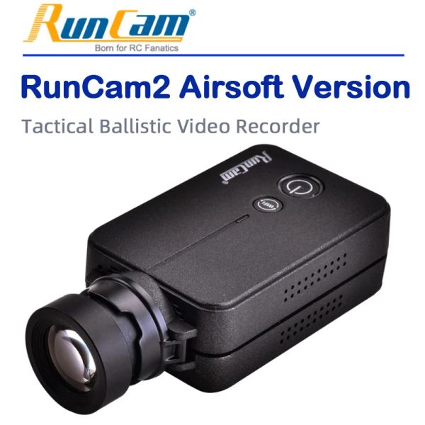 Câmeras Runcam 2 Airsoft versão 40mm Lens Balística Tactical Video Recorder ao ar livre Câmera de esportes DC 5V17V 180 ° HD Aerial