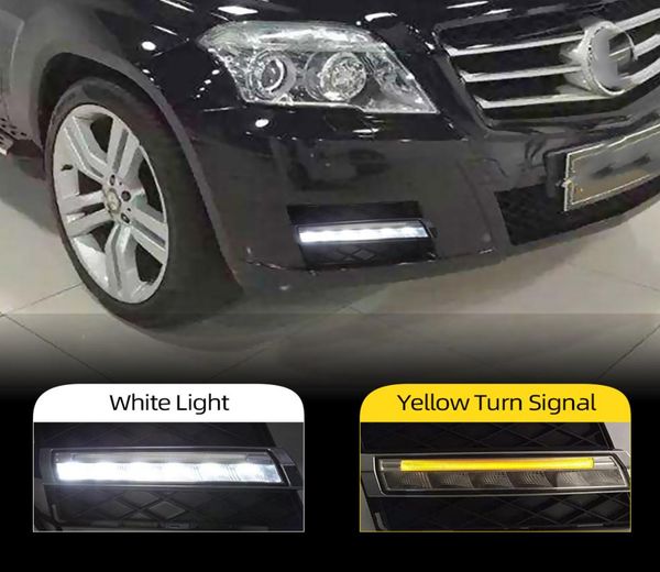 Mercedes için 2pcs Benz GLK300 GLK350 GLK500 2008 2009 2011 2011 LED DRL Gündüz Koşu Işıkları Gün Işığı Sinyal Lambası Light6526152