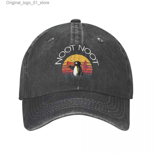 Caps de bola Retro Penguin Noot Baseball Chapéu unissex Shampoo Wear Wear Outdoor Summer Hat Q240408