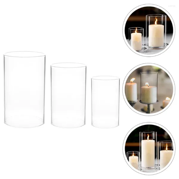 Titulares de vela Sombra Decorativa Tons de vidro Jar Dome Supplência de mesa Light Felture Open Table Table Protector