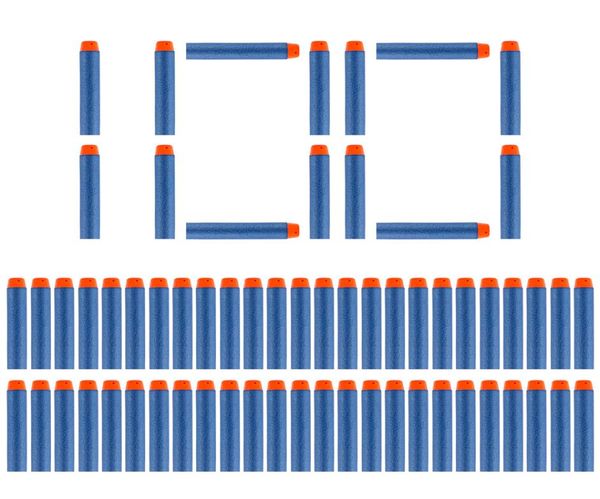 Nerf yumuşak içi boş delik kafası 72cm dolum dart oyuncak tabanca kurşunları Noel çocuk çocuk hediyesi 7228790 için 100pcs dart