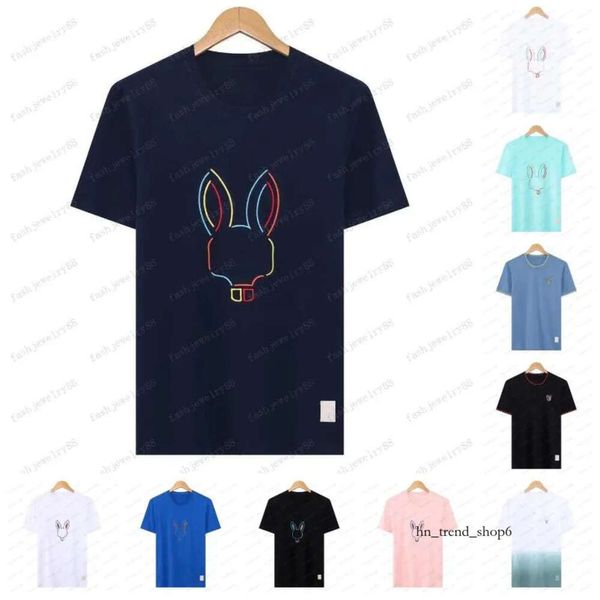 Psy Bunnys Sommer Casual T-Shirt Herren Womens Skelett Kaninchen 2024 Neues Design Multi-Stil-Männer-Shirt-Modedesigner T-Shirt Paar Kurzarmmann Mann Tops Größe M-3xl 557