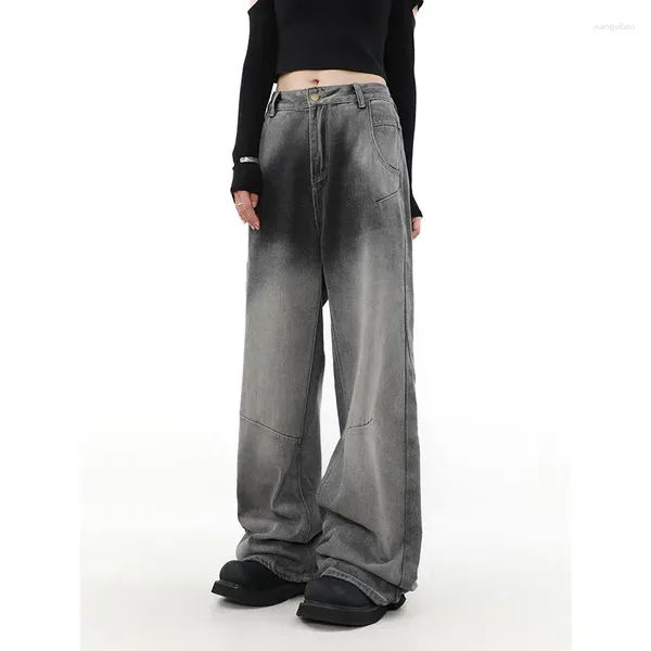 Jeans femminile da donna donna nera harajuku y2k anni '90 estetica streetwear pantaloni battiti pantaloni punk jeans pantaloni vintage 2000 abiti trashial