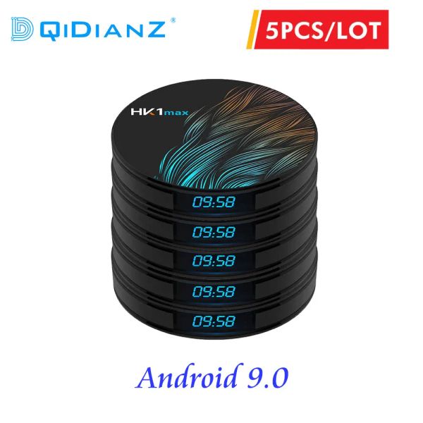 Box 5pcs HK1MAX Smart TV Box Android 9 RK3318 Quadcore 64 bits Caixa KD Player 4K 1080p Full HD Media Player