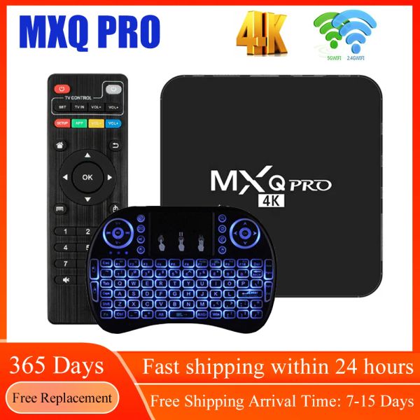 Box Mxq Pro Smart Android TV Box Android 11.1 Amlogic S905L 4K 2.4G WiFi S905L 1080p Google Play YouTube Media Player Set Top Box