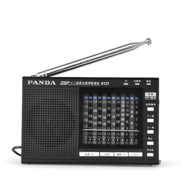 Radyo Panda 6121 Allband Radyo Old Man Eklenti Kart Taşınabilir Eklenti TF Kart Radyo Eski Adam Mini Şarj Edilebilir Radyo DSP 12 Bant