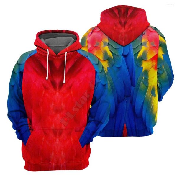 Herren Hoodies Parrot Cosplay Kleidung 3D überall über bedruckte Streetwear -Frauen für Männer Pullover/Sweatshirt/Reißverschluss