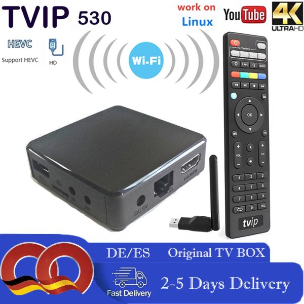 Kutu TVIP 530 HD Linux TV Kutusu 1G 8G Android Amlogic S905W USB WiFi TV Kutusu TVIP SBOX V.530 YouTube 4K HD IP TV Kutusu