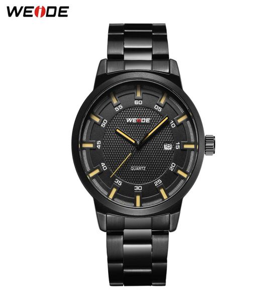 Weide Men Brand Design de marca de negócios Militar Black Aço inoxidável Strap Men Men Wrist Watches Watch Watch Buy One Get One2659418