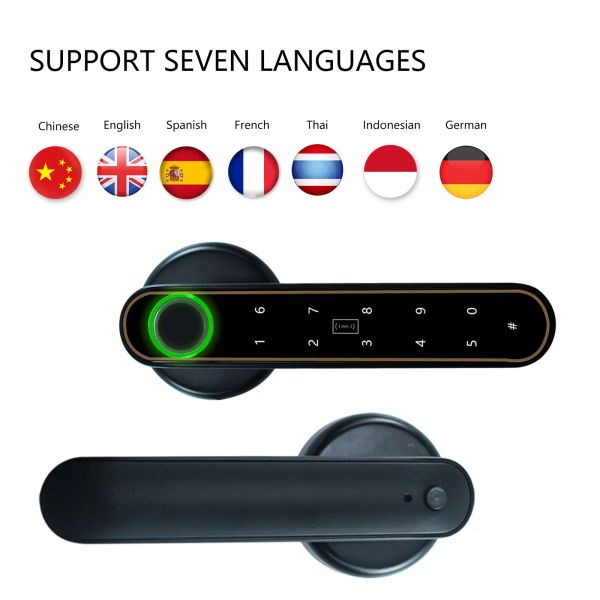 Blocca Phipulo Tuya Smart Door Lock Digital Electronic Lock App Remote Control Password Keyless Keyless per Smart Home