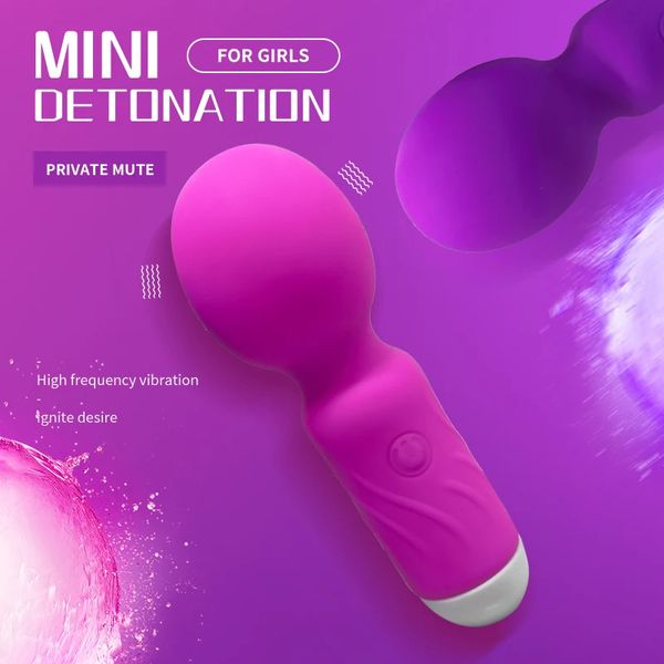Sevimli mini av vibratör gspot değirmeleri sihirli değnek masaj titreşim portatif klitoris stimülatör vibratörler seks oyuncakları kadınlar için yetişkin 240403