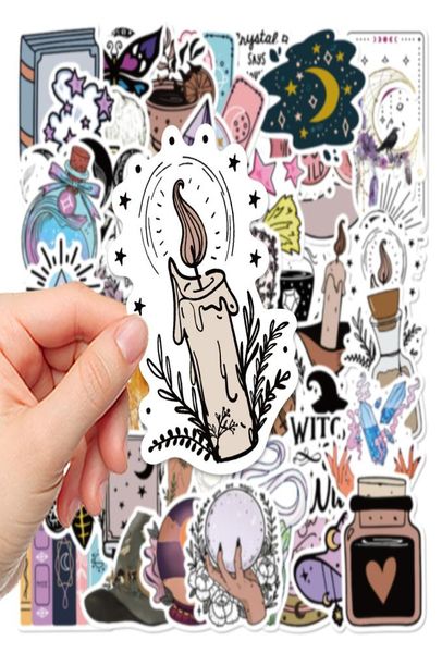 50pcs adesivos de skate à prova d'água Boho Witch for Car Baby Scrapbooking Lápis Diário Diário Planejador Laptop Decoração Livro A7778289