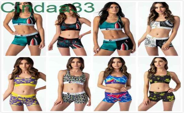 Frauen Designer Badeanzug 2 Stück Bikini Set Weste Tank Top BH und Shorts Schwimmanzug Luxushai Badebekleidung Strandbekleidung TY1214763576