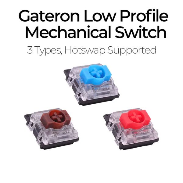Tastaturen Gateron KS27 Low -Profil -Schalter Rot Blau Brown 3Pins für ultimative Ultraschall mechanische Tastatur Air75 Air60 K1 K3 K7