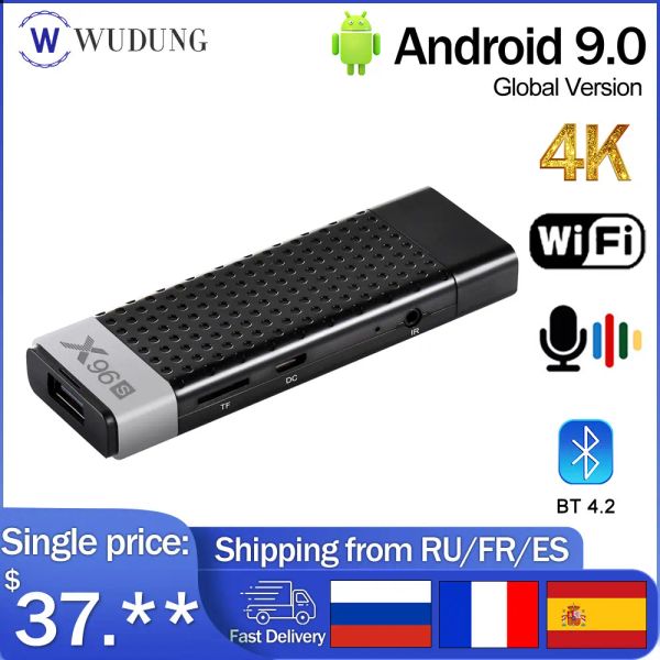 Caixa X96S Smart TV Box Mini PC TV Stick Android 9.0 DDR4 4GB 32GB AMLOGIC S905Y2 2.4/5G Dual WiFi BT4.2 4K HD vs x96 Max