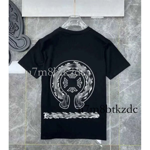 Moda ch roupas designer tees de luxo camiseta casual 2024 coração cro sexo graffiti limitado sânscrito de manga curta preços de manga masculina mulher shirt para venda 412