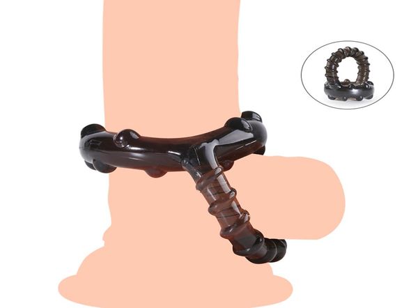 Anel de silicone para homens Pennis Ejaculation Atraso de pênis de borracha de pênis de pênis sexy Toys sexy casal game Juguetes Sexyules3992518