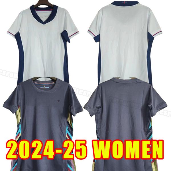 Women Englands Soccer Maglie 2024 2025 Kane Sterling Rashford Sancho Grealish Mount Foden Henderson 24 25 National Football Shirt Girl