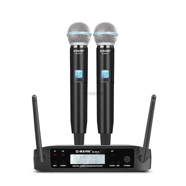 Microfoni microfono wireless g-mark glxd4 system professionale UHF MIC HASHHELD PER SPECCIA SPECCIA MADERE BAND BAND CHIESA CHUSH CHIESA 240408