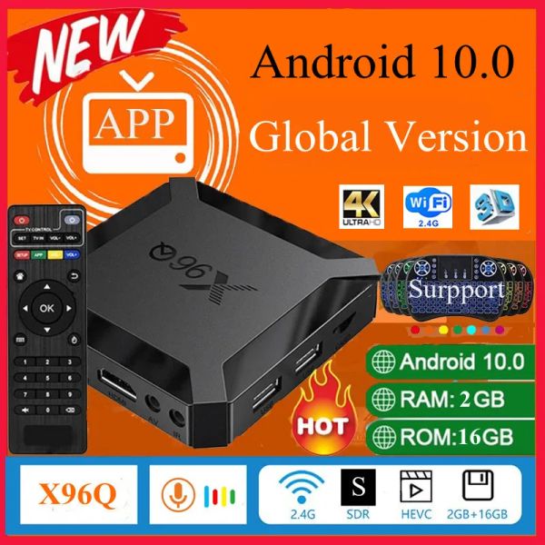 Box X96Q Smart TV Box Android 10 2GB 16 GB Allwinner H313 Quad Core 4K Media Player 3D Global Version Voice Control Set Top Box