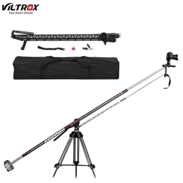 Aksesuarlar Viltrox 3m / 10ft Pro Uzatılabilir Video Kamera DV Eylem Vinç Arm Mobil Sabitleyici Nikon Canon 5D III için Katlanmış Bom