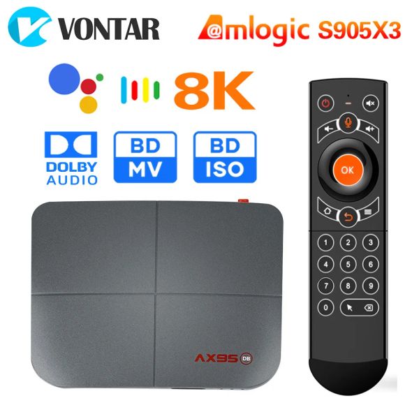 Box AX95 DB TV -Box Support Dolby Android 9.0 Amlogic S905x3 MV BD ISO Dual WiFi 4K Google Player YouTube Smart TV Set Top Box