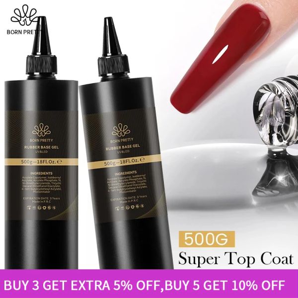 Gel Nascido Pretty 500g Super Top Coat Gel Poliship Base Base Gel Gel Gel Matte Top Coat Extension