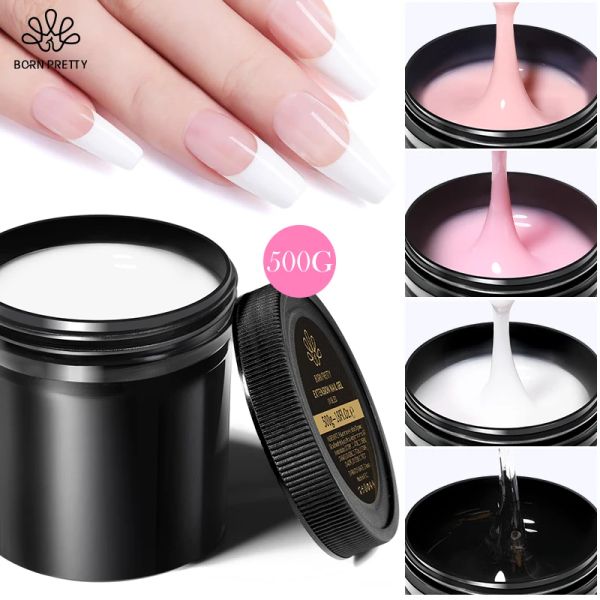 Gel geboren hübsch 500g Nagel Gel -Nagelverlängerung Gelnagellack für Nägel klar rosa nackte farbnägelkunst Design Salon Nagel DIY zu Hause