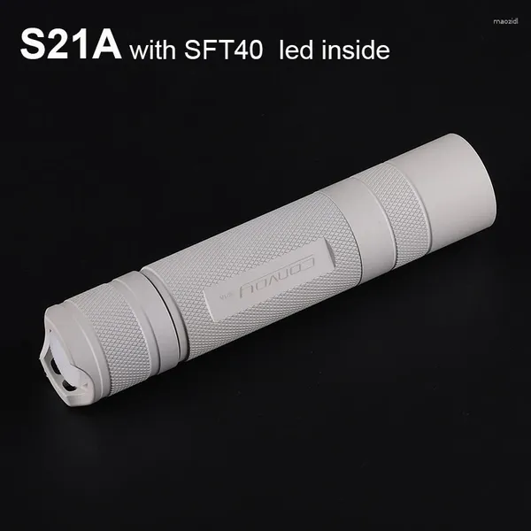 Torce torce convoglio Mao S21A con SFT40 LED LINTERNA 21700 Torcia Flash Light Hight potente Lanterna Camping Fishing Work