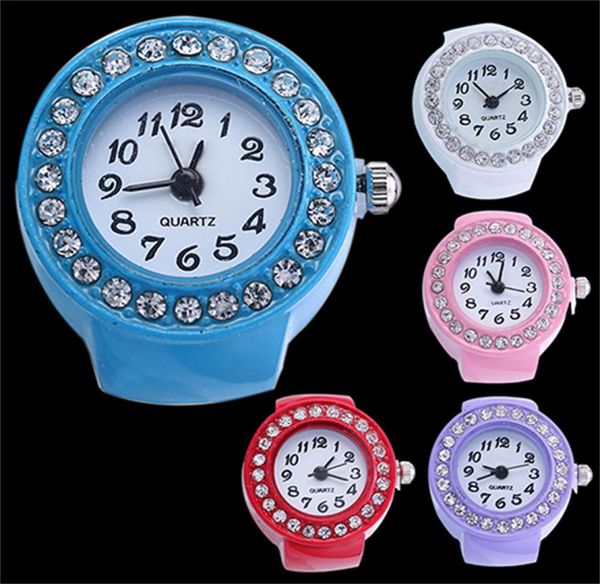 3Fashion Quartz Ring Ring Watch Lady Wristwatches Girl Watch Silicon Watches Round Watch Watch Rhinestone Elastic Watches Gift2955852