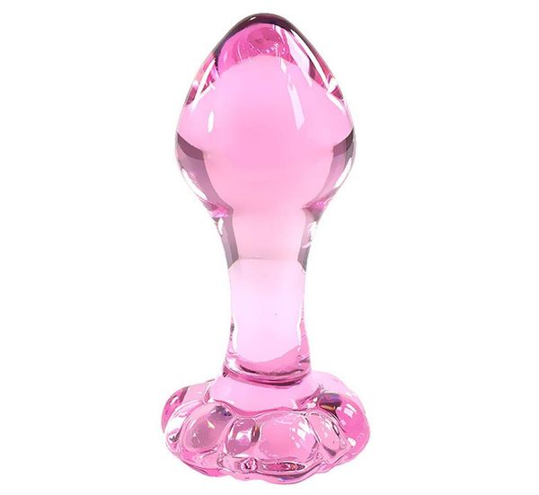 Ano sexy giocattolo rosa vetro piccolo tappo anale giocattoli sesso per adulti per donna maschi in vetro tappo di dilatatore di dilatatore g spot stimolatore buttplug y19766193