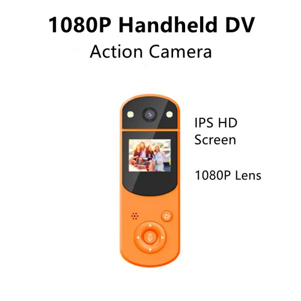 Kameralar D2 Dijital Mini Spor Kamerası 1080p Profesyonel Vs Osmo Cep Handheld DV Kamera HD Kızılötesi Gece Çekim Video Aksiyon Kamerası