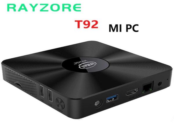 T92 Mini PC Windows 10 4 GB RAM 64 GB ROM Intel Z8350 Bluetooth 5G WiFi 1000 Mbit / s tragbarer Desktop Windows10 PC Mini TV8239221